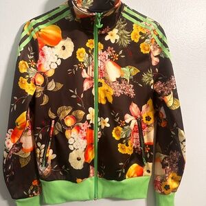 Adidas Originals Farm Rio jacket - colorful print with lime green stripes